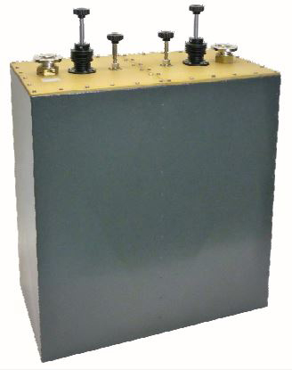 FM radio coaxial double cavity filter, 87.5-108MHz, specify 500-800kHz, 1-5/8″ EIA, 10kW